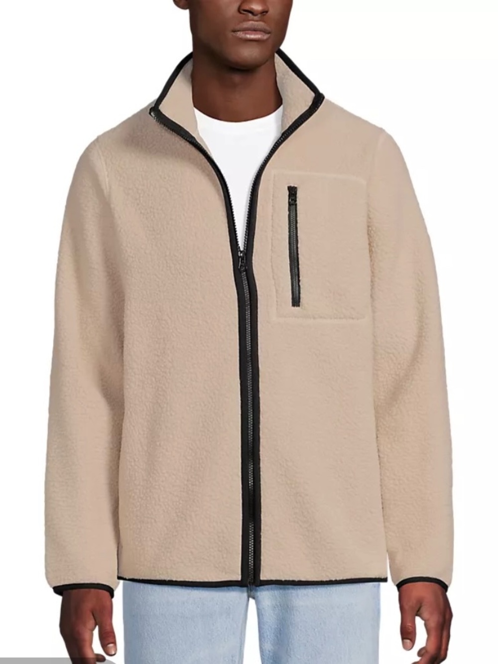 Lands and full zip Sherpa fleece jacket never worn, size LT 42–44